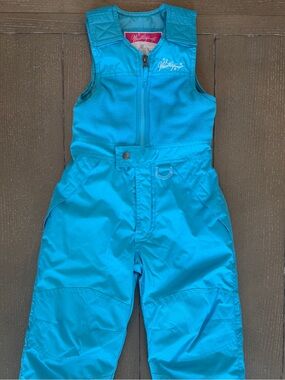 Retro/Vintage-Inspired Weatherproof Toddler Girls Solid Snow Bib Size 4T